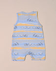 Sleeveless Romper - Grey Animal March