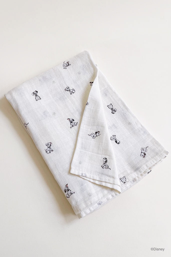 Disney x elly Organic Cotton Muslin Swaddle Blanket - Dalmatian | Ideal for Newborn Baby Gifts | The Elly Store Singapore