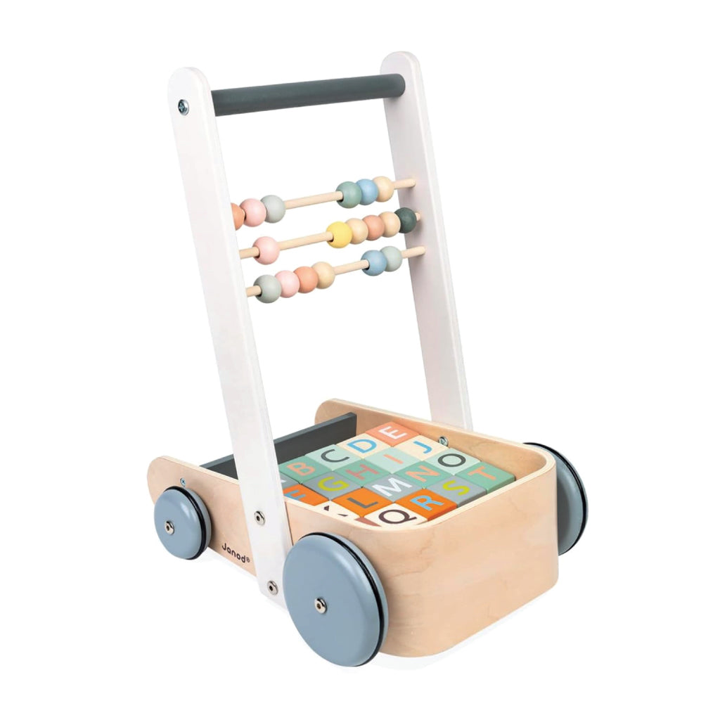 Janod Sweet Cocoon - Cart with ABC Blocks