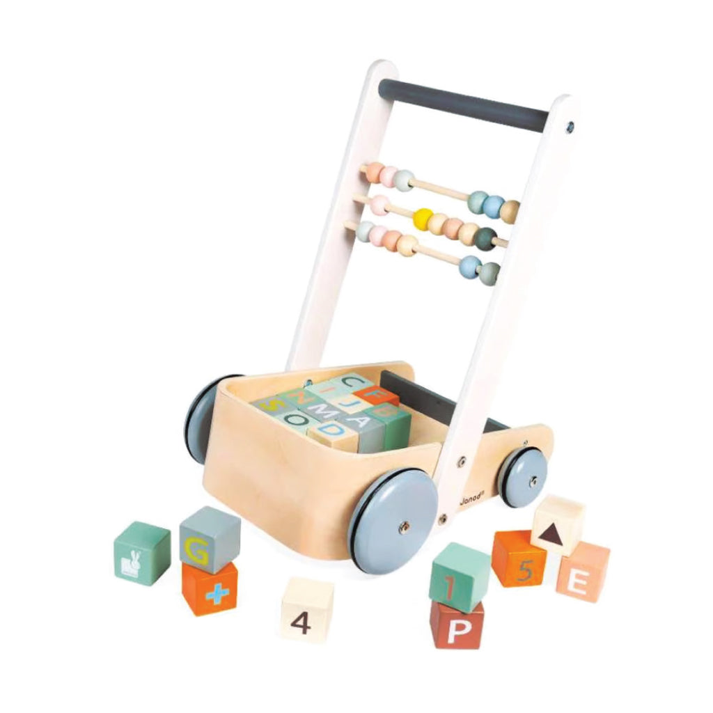 Janod Sweet Cocoon - Cart with ABC Blocks