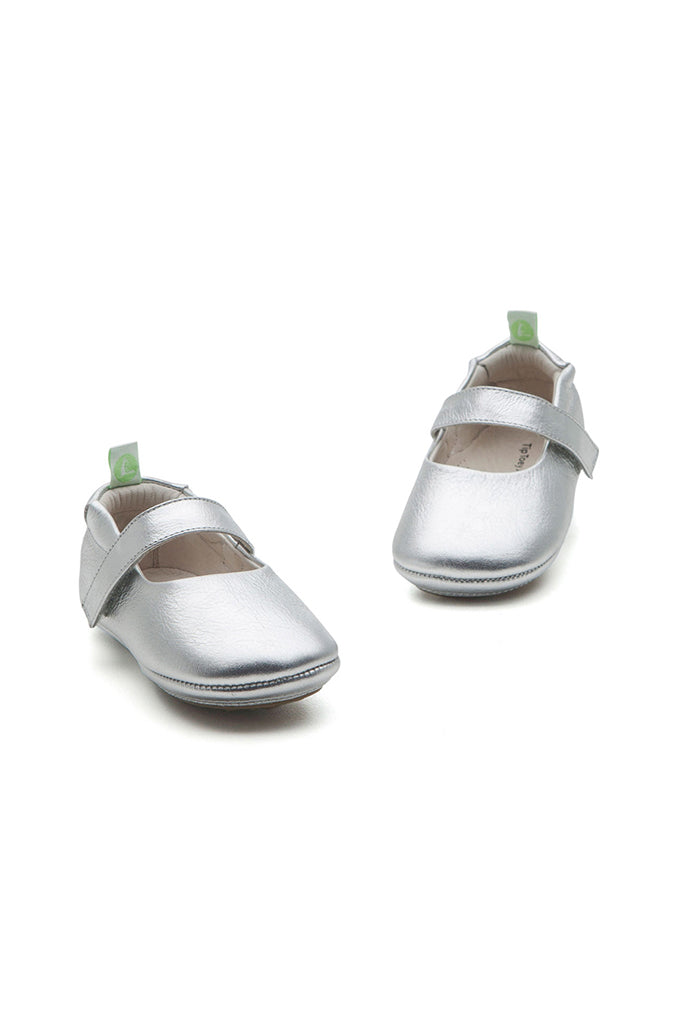 Dolly Mary Janes Shoes - Silver | Tip Toey Joey Baby Shoes | The Elly Store