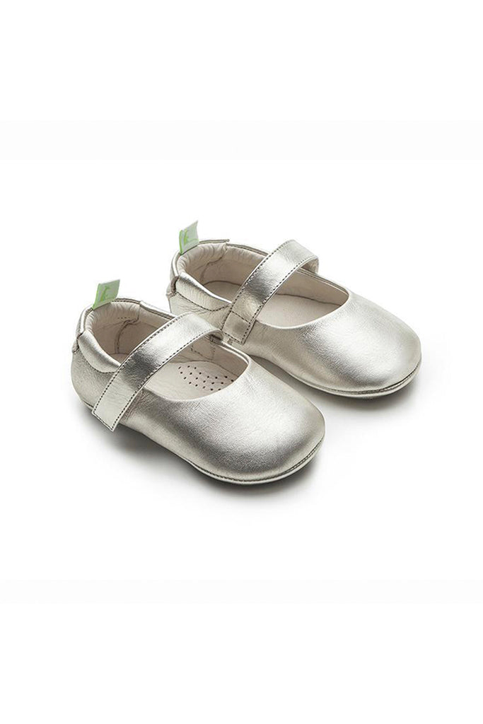 Tip Toey Joey Dolly Mary Janes White Gold 