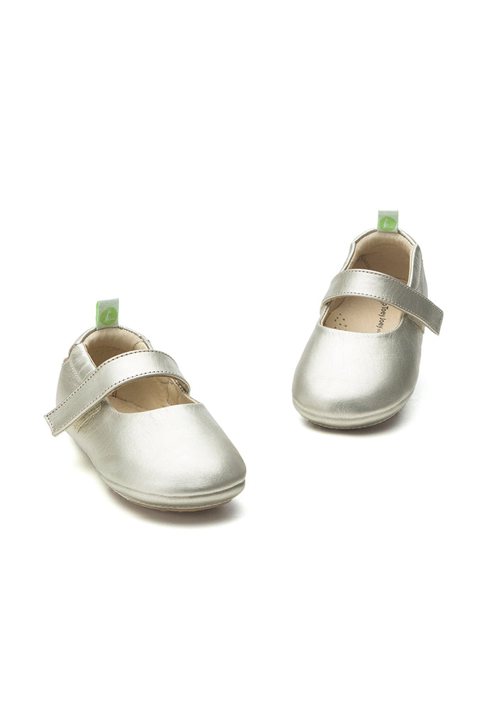 Tip Toey Joey Dolly Mary Janes White Gold 