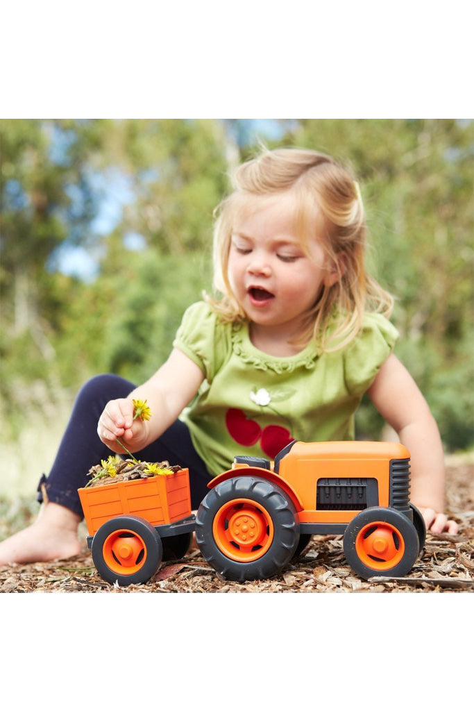 Tractor Orange from Green Toys, 100% recycled plastic, The Elly Store