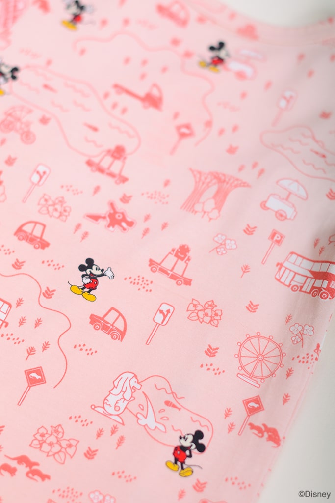 Wrap Onesie - Pink Road Trip Mickey | Disney x elly Mickey Go Local | The Elly Store Singapore