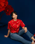 Ava Top - Red Dragon Pearl