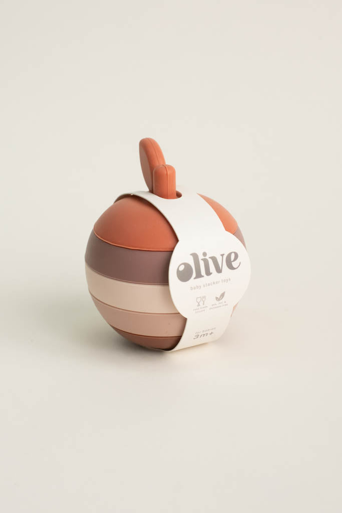 Olive Baby Silicone Stacker Apple The Elly Store