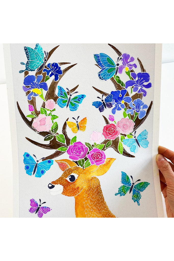 Aquarellum "Cerfs Enchantés" -  Deers by Sentosphere | The Elly Store Singapore