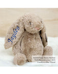 Jellycat Bashful Bunny in Beige with Cornflower Blue Thread | Buy Jellycat Singapore Kids Baby Soft Toys at The Elly Store
