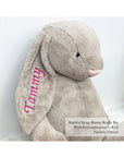 Jellycat Bashful Bunny in Beige Really Big with Fuchsia Thread | Buy Jellycat Singapore Kids Baby Soft Toys at The Elly Store