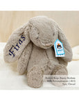 Jellycat Bashful Bunny in Beige Medium with Navy Thread | Buy Jellycat Singapore Kids Baby Soft Toys at The Elly Store
