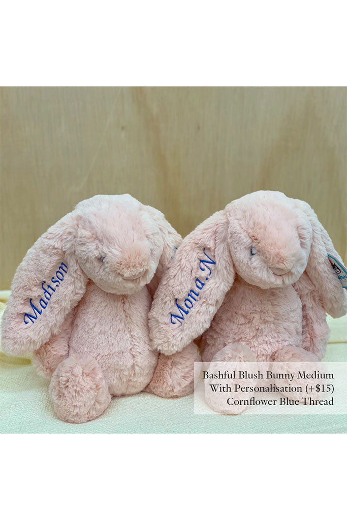 Jellycat Bashful Blush Bunny with Cornflower Blue Thread | Buy Jellycat Singapore Kids Baby Soft Toys at The Elly Store The Elly Store
