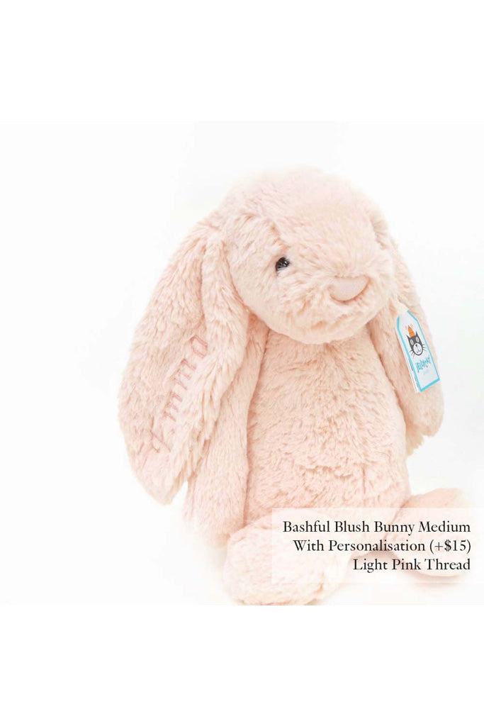 Jellycat Bashful Blush Bunny with Light Pink Thread | Buy Jellycat Singapore Kids Baby Soft Toys at The Elly Store