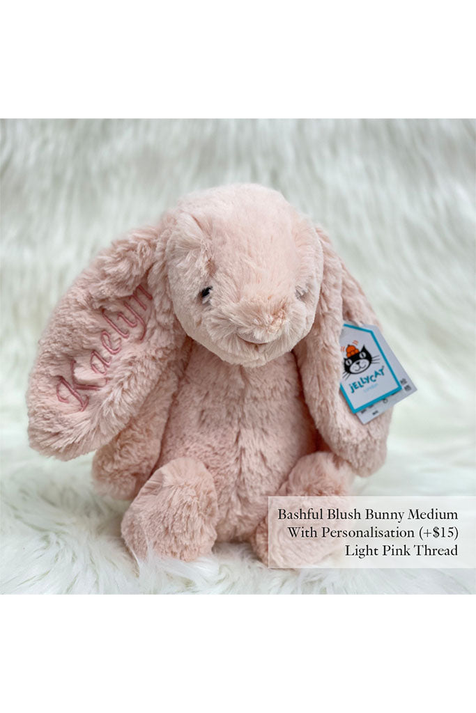 Jellycat Bashful Blush Bunny with Light Pink Thread | Buy Jellycat Singapore Kids Baby Soft Toys at The Elly Store The Elly Store
