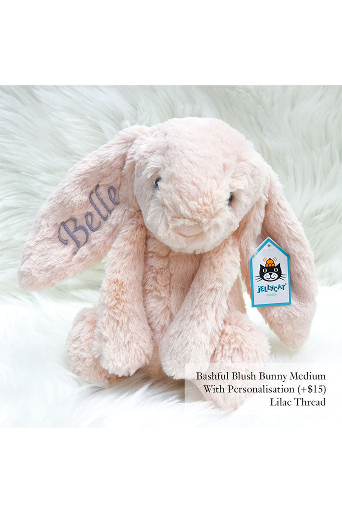 Jellycat Bashful Blush Bunny with Lilac Thread | Buy Jellycat Singapore Kids Baby Soft Toys at The Elly Store