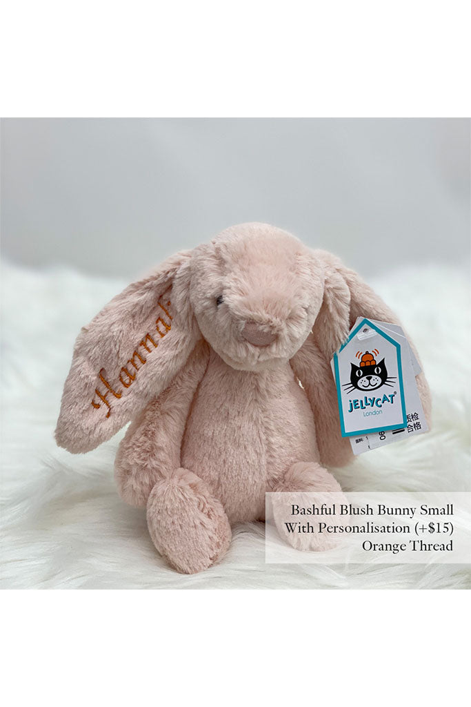 Jellycat Bashful Blush Bunny with Orange Thread | Buy Jellycat Singapore Kids Baby Soft Toys at The Elly Store