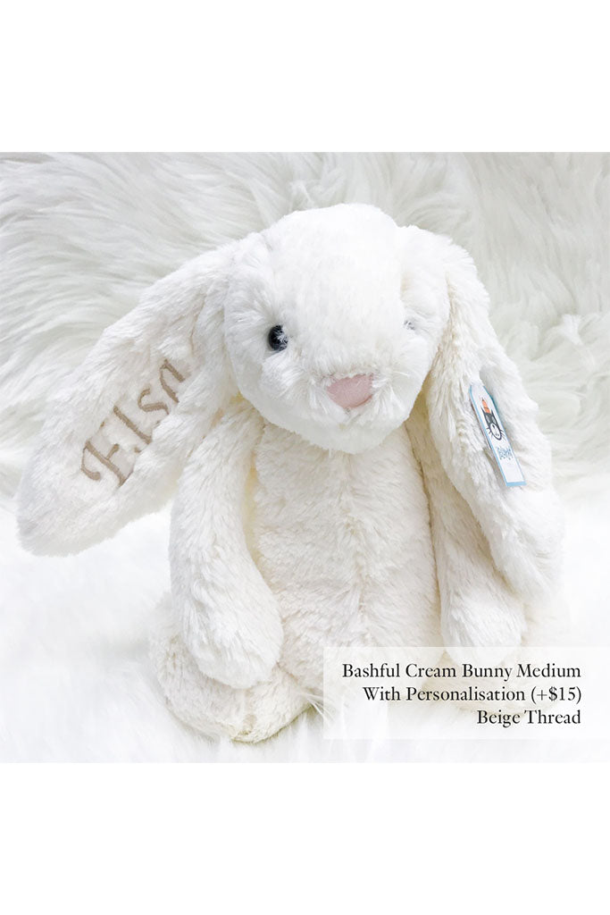 Jellycat Bashful Bunny Cream with Beige Thread | The Elly Store