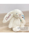Jellycat Bashful Bunny Cream Small with Burgundy Thread | The Elly Store