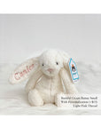 Jellycat Bashful Bunny Cream Small with Light Pink Thread | The Elly Store