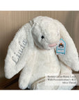 Jellycat Bashful Bunny Cream Large with Silver Thread | The Elly Store