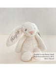 Jellycat Bashful Bunny Cream Small with Silver Thread | The Elly Store