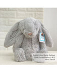 Jellycat Bashful Bunny in Silver with Silver Thread | Buy Jellycat Singapore Kids Baby Soft Toys at The Elly Store
