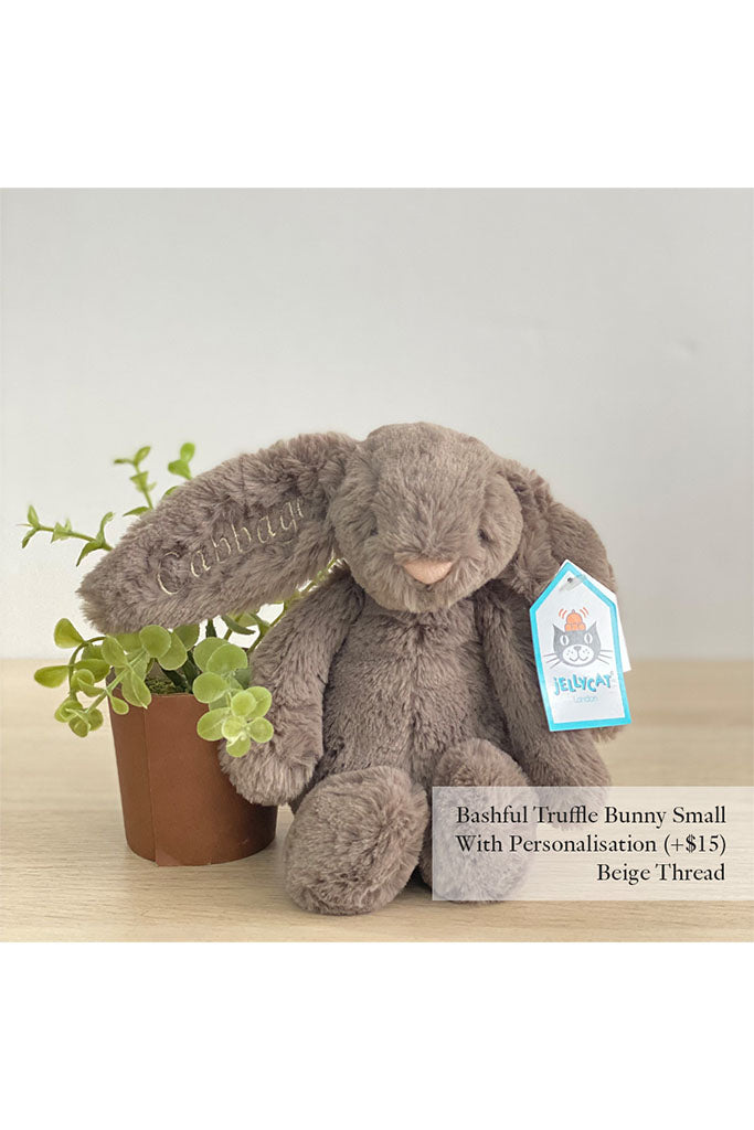 Jellycat Bashful Truffle Bunny Soft Toy with Beige Thread | The Elly Store Singapore