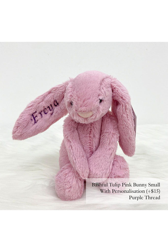 Bashful Tulip Pink Bunny with Purple Thread