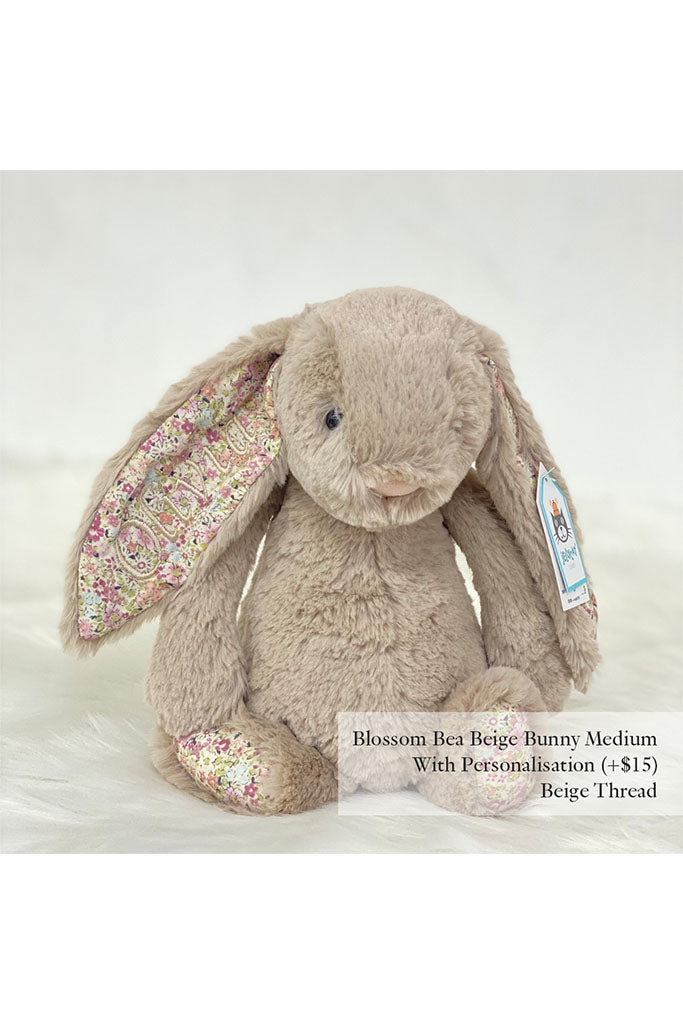 Jellycat Blossom Bea Beige Bunny with Beige Thread