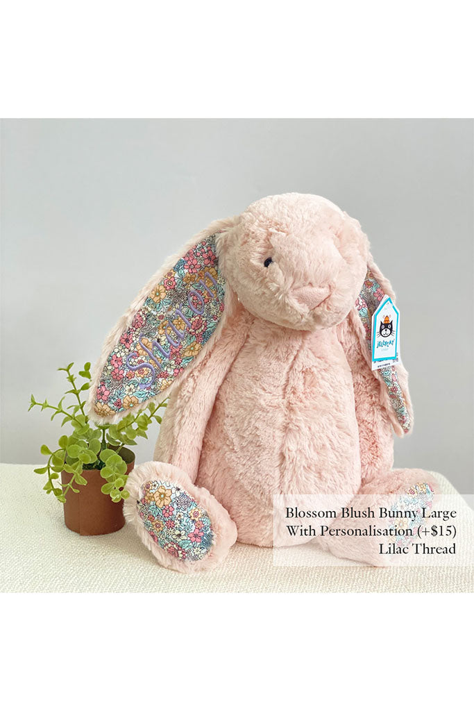Jellycat Blossom Blush Bunny with Lilac Thread | The Elly Store Singapore