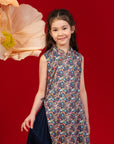 Wrap Cheongsam - Navy Floral