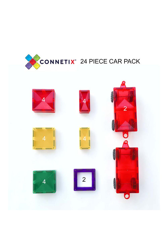 Connetix 24 Pc Motion Pack | Magnetic Tiles for kids | The Elly Store