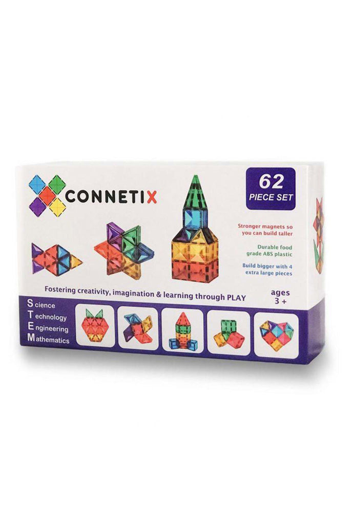 Connetix 62 Pc Starter Pack | Magnetic Tiles for Kids | The Elly Store