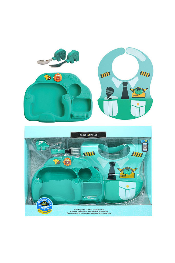 Creativplate Toddler Mealtime Set - Little Pilot Ollie by Marcus &amp; Marcus | Mealtime | The Elly Store Singapore