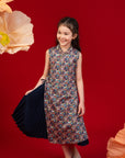 Wrap Cheongsam - Navy Floral