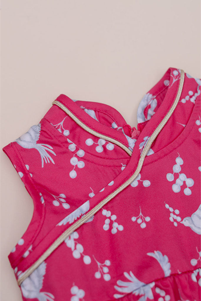 Flare Cheongsam - Birds | Chinese New Year 2023 | The Elly Store Singapore