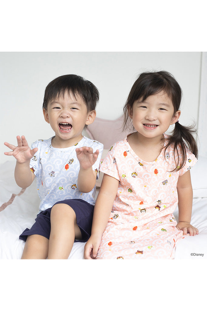 Girl&#39;s Nightgown Pink Wave Tsum Tsums | Disney x elly | The Elly Store Singapore