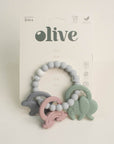 Silicone Green Elephant Teething Ring