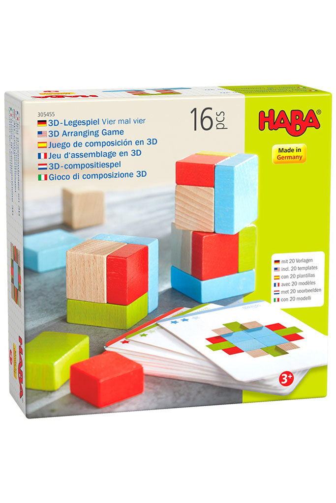 3D Arranging Game Four by Four by HABA | Open-ended Play | The Elly Store Singapore