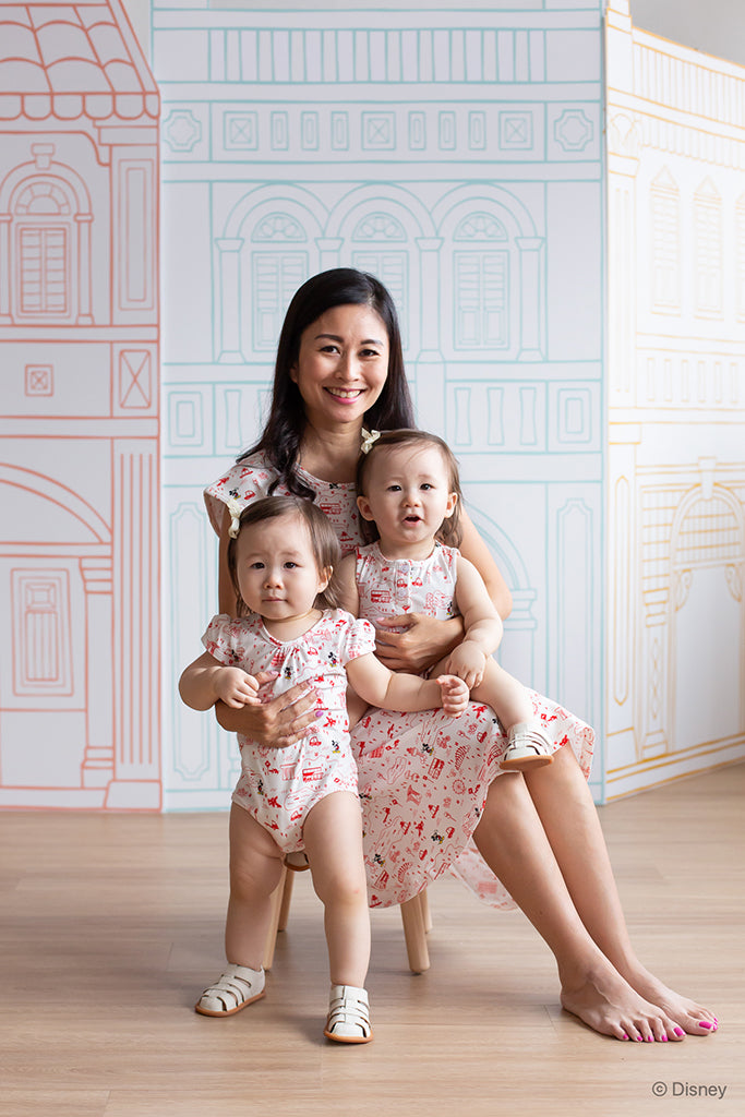 Ladies Holly Dress - Red Road Trip Mickey | Disney x elly Mickey Go Local | The Elly Store Singapore