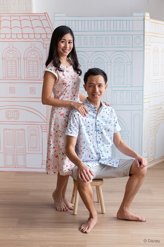 Ladies Holly Dress - Red Road Trip Mickey | Disney x elly Mickey Go Local | The Elly Store Singapore