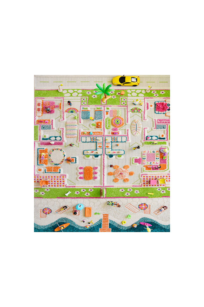 3D Play Rug - Beach Houses (Medium) by IVI | The Elly Store Singapore