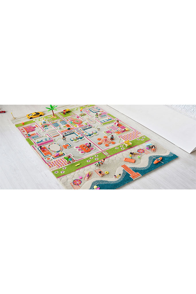 3D Play Rug - Beach Houses (Medium) by IVI | The Elly Store Singapore