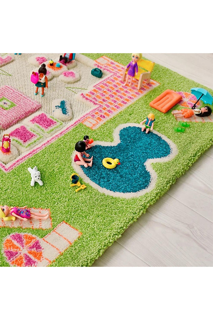 3D Play Rug - Playhouse Green (Small) by IVI | The Elly Store Singapore