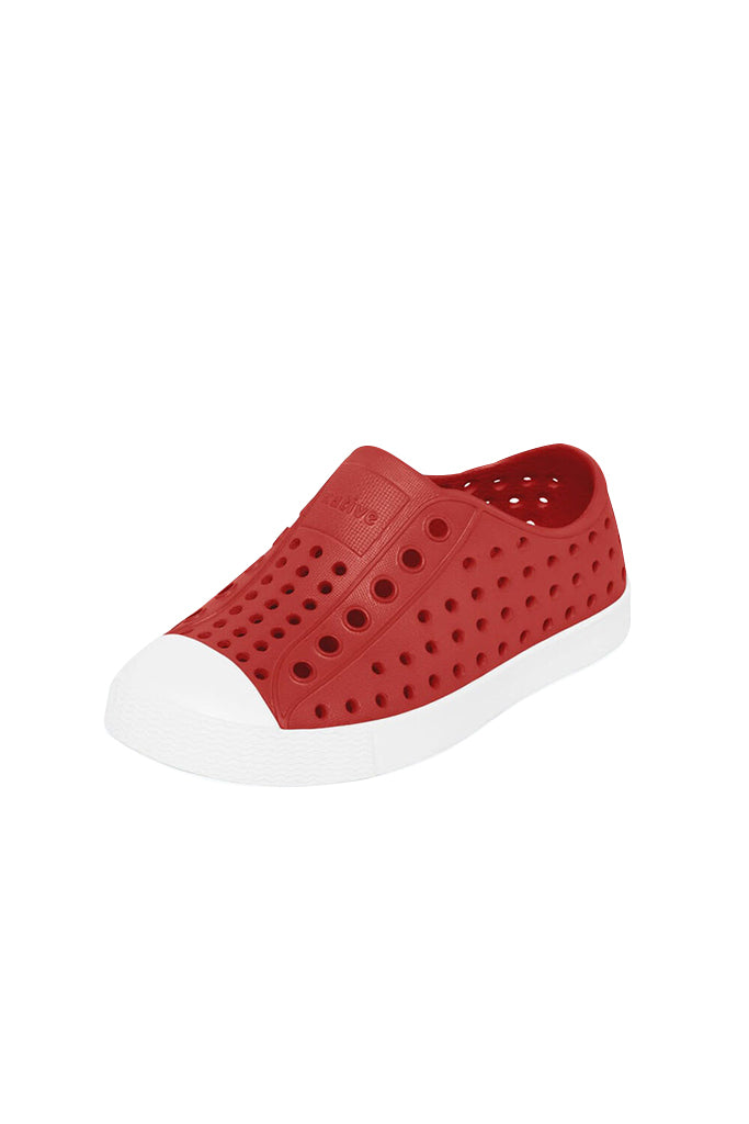 Native Jefferson Kids Shoes Torch Red / Shell White