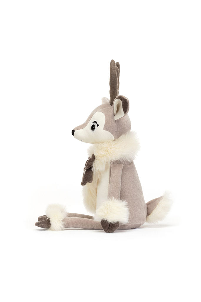 Jellycat Joy Reindeer Plush Toy Side | The Elly Store