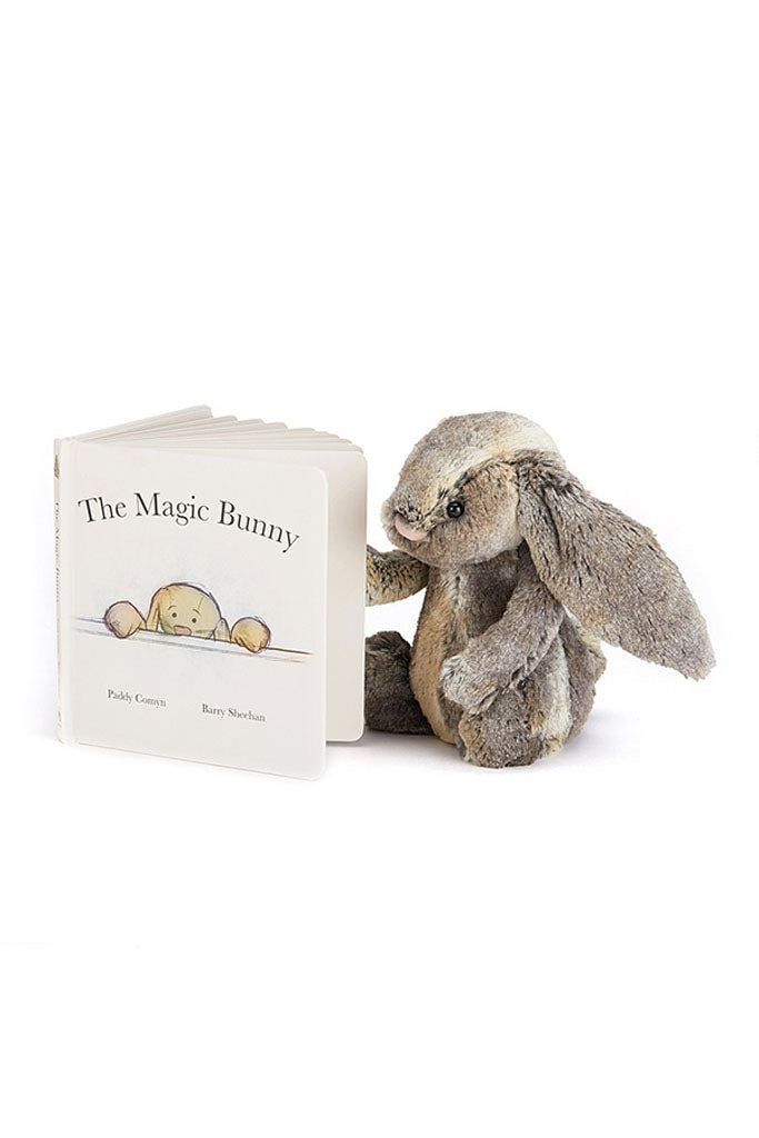 Bunny reading a Jellycat &#39;The Magic Bunny&#39; Book | Buy Jellycat Books online for early readers at The Elly Store Singapore