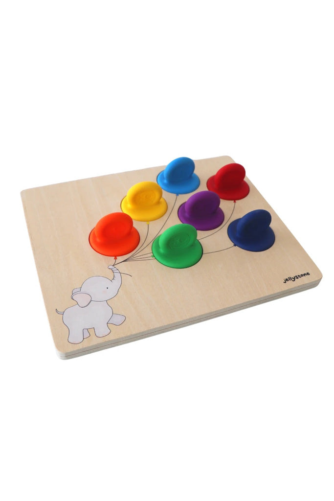 Balloon Sorter Stamper Puzzle (Rainbow Bright) by Jellystone Designs | The Elly Store Singapore