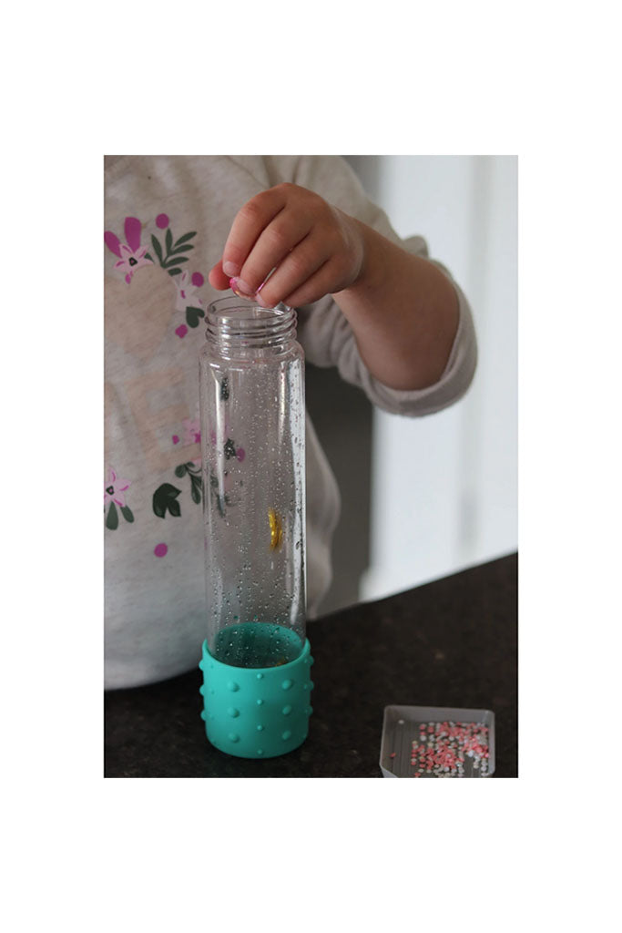 DIY Calm Down Bottle - Teal by Jellystone Designs | Ideal for Sensory Play | The Elly Store Singapore The Elly Store