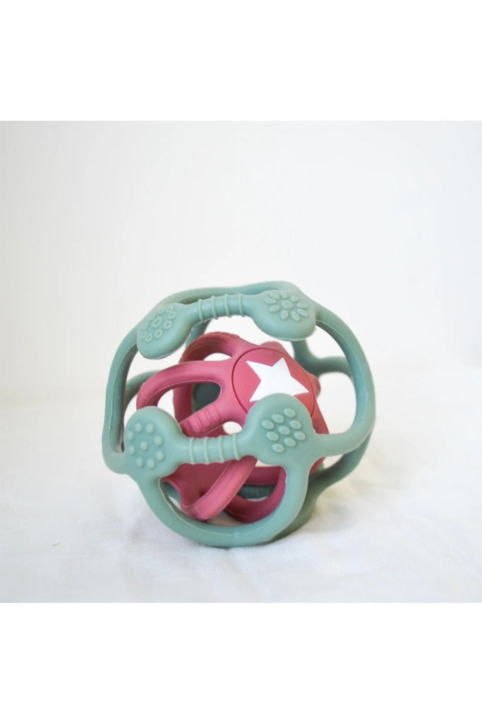 Fidget Ball &amp; Sensory Ball Set - Teal &amp; Dusty Pink by Jellystone Designs | Teething Toys | The Elly Store Singapore